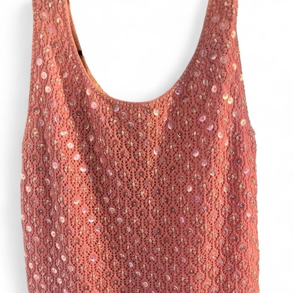 Alberto inc Tops - Sequin Embellished Pink Top